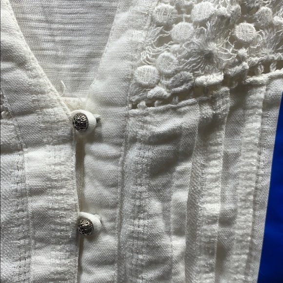 NWOT Gloria Vanderbilt White Lace blouse Sz. L - Picture 3 of 8